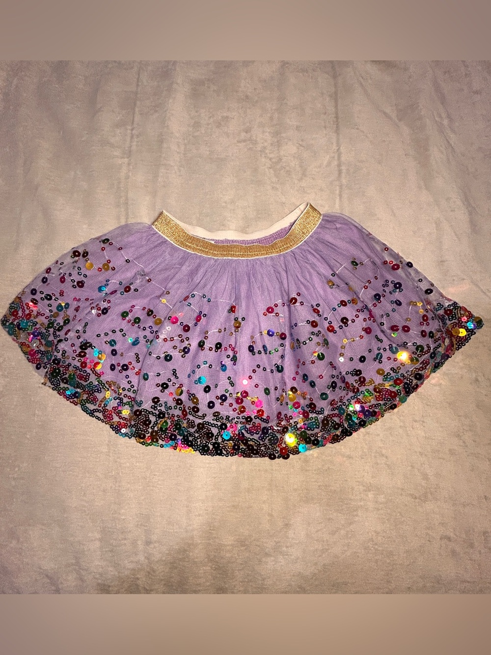 Sweet Wink Lavender Confetti Sparkle Sequin Tutu Skirt Size 2-4Y